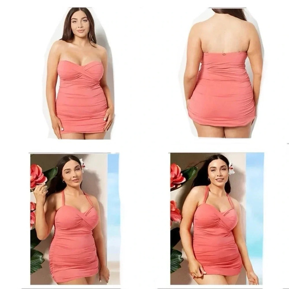 Jantzen Solid Vamp One-Piece Size 12 - Picture 1 of 14